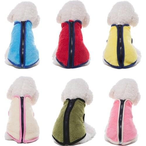 6 Colors Warm Fleece Dog Jacket for Small Dogs Winter Puppy Clothes Chihuahua Yorkshire Coat Dogs Pets Clothing vetement chien