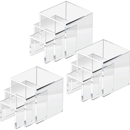 Set of 6 3 4 5 Inch Showcase Acrylic Riser Cake Stand Home Wedding Candy Dessert Detachable Table Decoration Jewelry