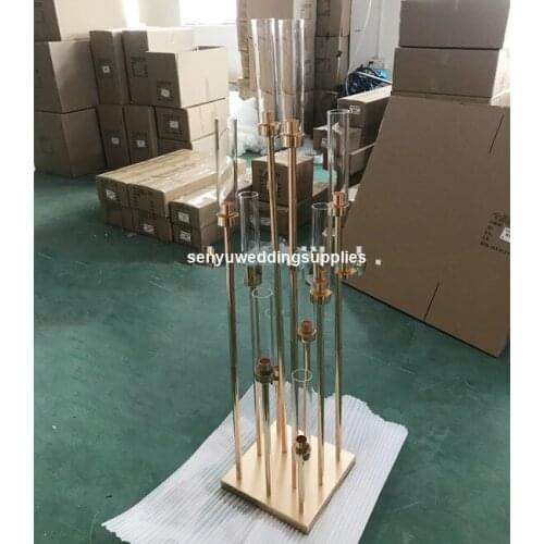 Wholesale Wedding Gold Tall Flower Stand Table Centerpieces For Wedding Table senyu2527