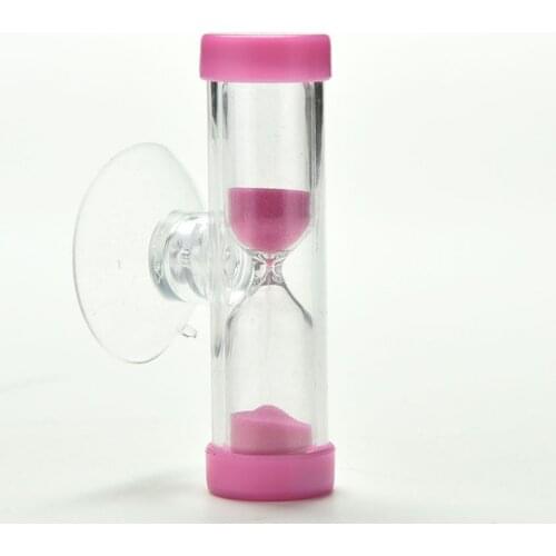 1Pc 2 Minute Hourglass Sand Timer Clock Sandglass For Tooth Brush Shower Timer With Suction Cup Kid Timing Remeber