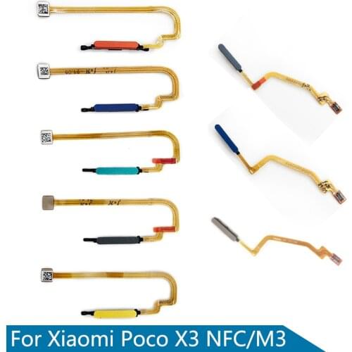 Finger Reader Fingerprint Reader Sensor Home Button Flex Cable For Xiaomi PocoPhone poco X3 NFC / M3