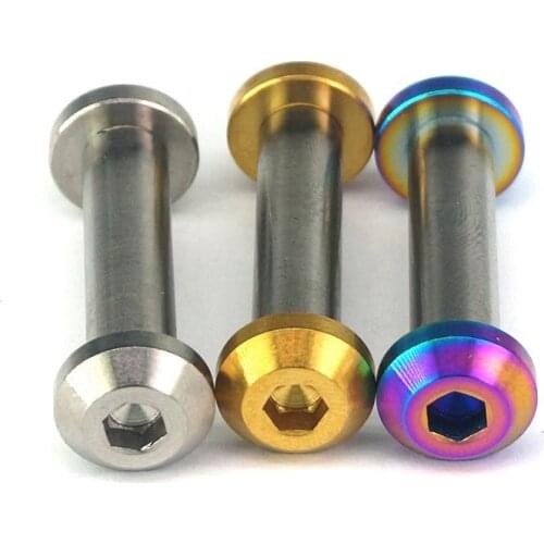 M6x33mm Ti/Golden/Rainbow GR5 Titanium Bolts & Rod Nut For Bike Rear Suspension