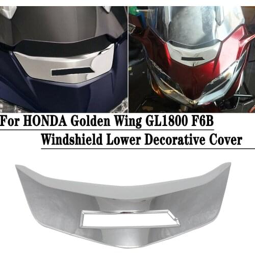 Motorcycle Decoration Chrome Fairing Head Cover Front Windshield Lower Trim Cover For HONDA Golden Wing GL1800 GL 1800 F6B