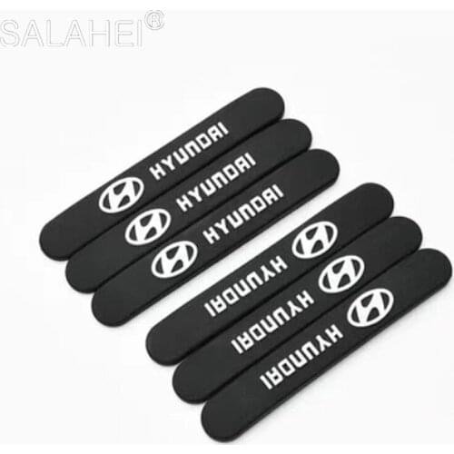 4/6Pcs Silicone Car Door Edge Anti-collision Protector Strip For Hyundai Mistra Lafesta Elantra Accent IX35 I20 I30 Azera Sonata