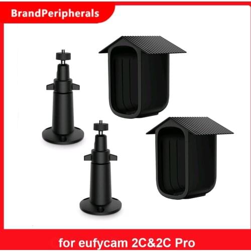 1/2 Sets Wall Mount Bracket Compatible with eufycam 2C&2C Pro Outdoor Security Camera with Anti-Theft Chain &9M Cable