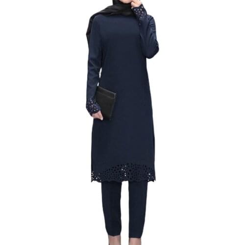 Women Suit Robe Pants Outfits Solid Color Hollow Out Elastic Waist Robe Pants Outfits Long Sleeve Solid Women Robe Pants Set