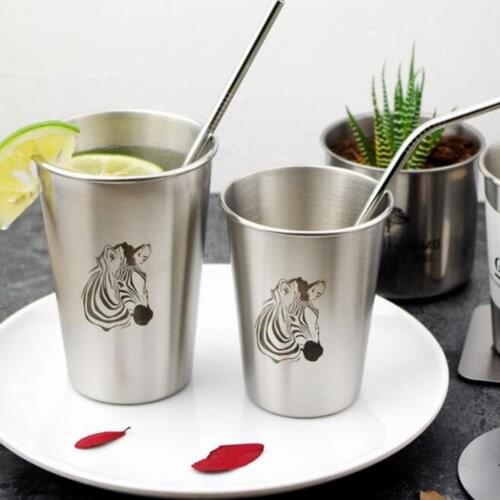 Bathroom Toothbrush Toothpaste Cup for Wash Table Countertops Brushed Stainless Steel