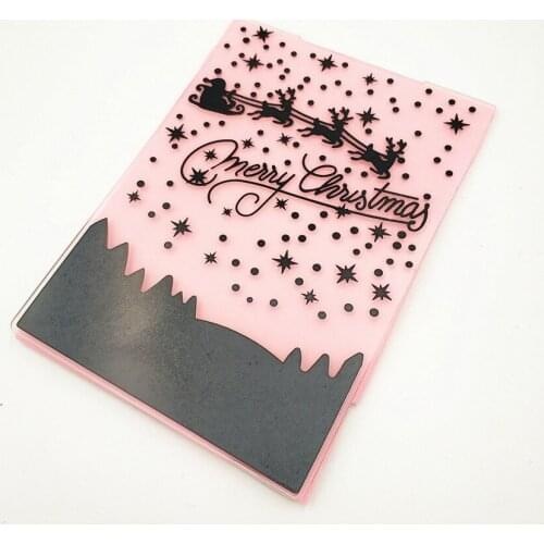 10.5x14.5cm Snowflakes Embossing folders Plastic bump Scrapbooking DIY Template Fondant indentation Cake Photo Album Card Make
