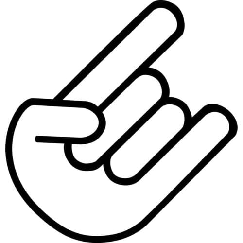 14.3cm*15cm Rocker Funny Hand Gesture Decals Car Sticker Vinyl Motorcycle Car-styling S6-3246