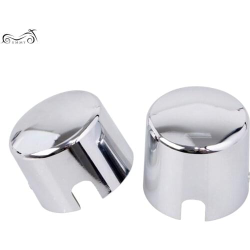 2Pcs Chrome Rear Axle Nut Cover Cap For Harley 2000-2006 Fatboy EFI FLST Softail Springer 01-06 Heritage Classic 00-07