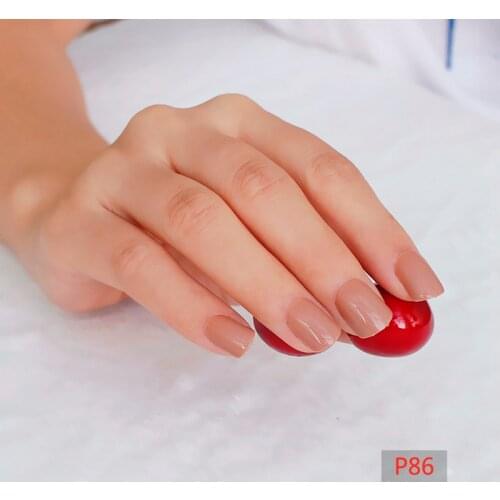 2021 24pcs Fake Nails Acrylic Full Wrap Nail Tips Easily for Daily Wear brown P86