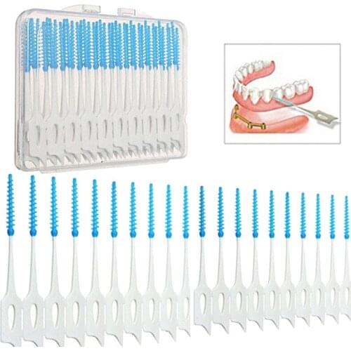 40pcs Interdental Brush Interdental Cleaners Orthodontic dental teeth Brush Toothpick Safety Long-term Use Oral Care Tool