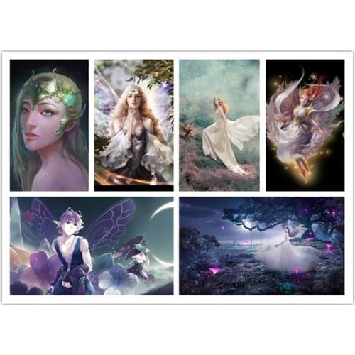 DIY Angel and Fairy Diamond Painting Cross Stitch Full Diamond Embroidery Home Decoration Gift JX761