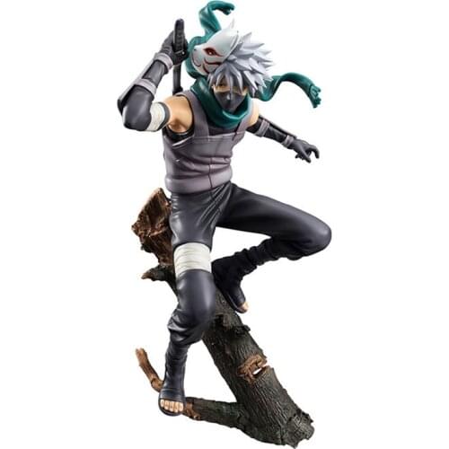 23CM Anime figurine Change head Hatake Kakashi PVC Action Figure The Dark Kakashi Figures Collectible Toy