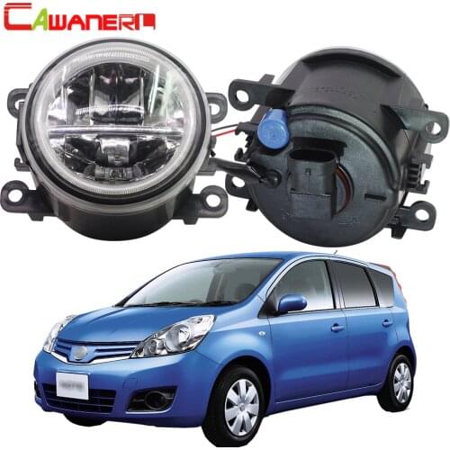 Cawanerl Car H11 4000LM LED Lamp Fog Light + Angel Eye DRL 12V For Nissan Note E11 MPV 2006 2007 2008 2009 2010 2011 2012 2013