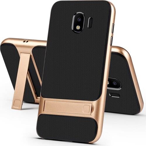 Phone Book Case for Samsung Galaxy J4/J4 Plus Core Prime 2018 Mobile Back Cover J4Plus J4Core J4Prime Shockproof Armor Stand Bag