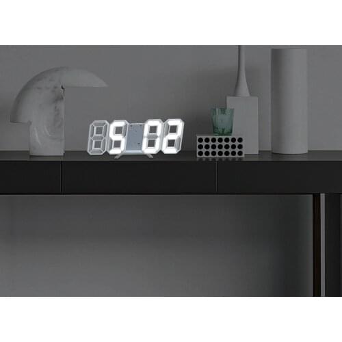 Nordic Digital Alarm Clocks Wall Hanging Watch Snooze Function Table Clock Calendar Thermometer Display Office Electronic Watch