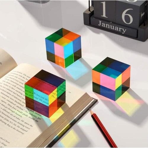 Cmyk Cube 50Mm Desktop Decoration Office Artwork Creative Decoration Gift