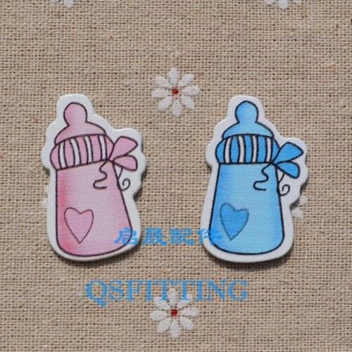 10pcs New Baby Series,Decoration accessory for Children,2 Color Cartoon wood for decoration,Feeding Bottle,Refrigerator magnet