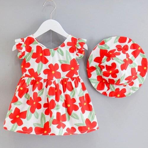 AmyaBaby Summer Toddler Girl Dress Floral Backless European American Style Baby Girls Clothes Birthday Kids Dresses With Hat
