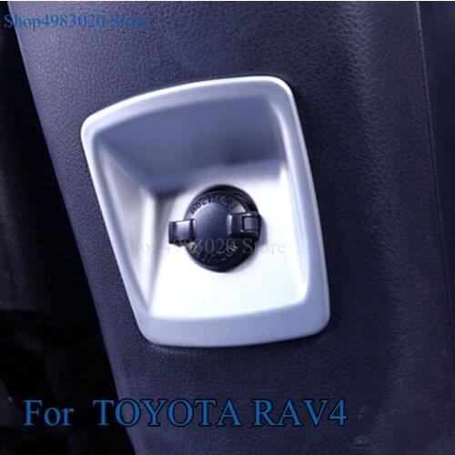 For Toyota RAV4 RAV 4 2016 2017 ABS Car Armrest Box Rear Cigarette Lighter Stickers Sequins Internal Decoration Accessories