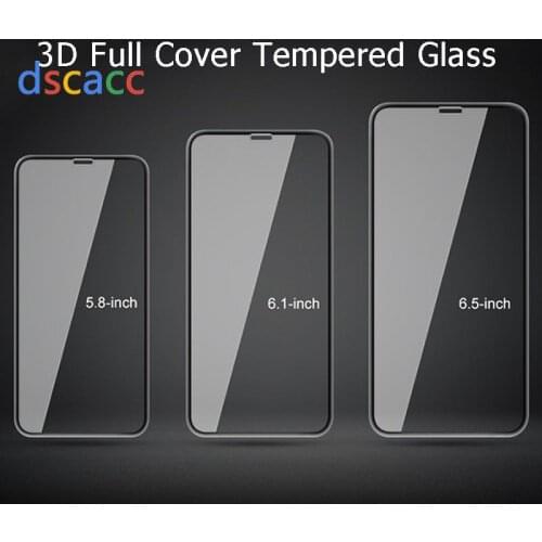 Dscacc Full Tempered Glass Screen Protector for IPhone6 7 6Pus 7 Plus 8 8 plus X XS 5.8 XR 6.1 XS Max 6.5 100pcs