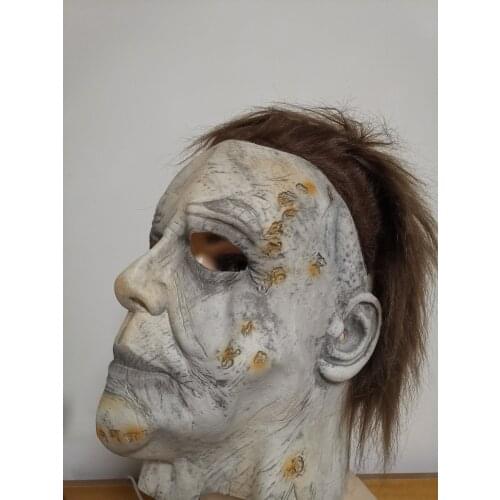 Movie Halloween Horror Michael Myers Mask Cosplay Adult Latex Full Face Helmet Halloween Party Scary Props