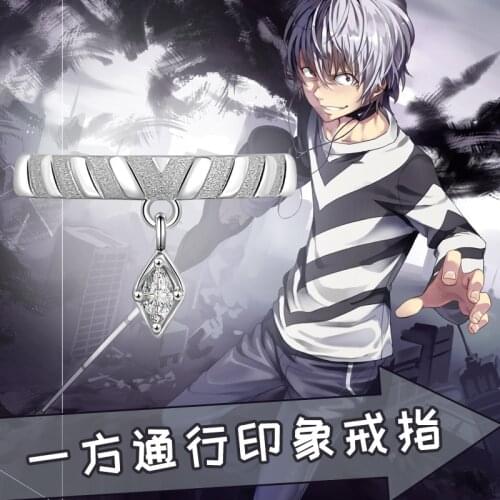 Anime A Certain Scientific Railgun Toaru Kagaku no Reruga Accelerator Ring S925 Sterling Silver Rings Cosplay Jewelry Gift