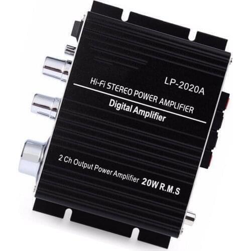 Best Selling LP2020A 20WX2 Power Amplifier For Car Motorcycle Boat Hi-Fi Digital Mini Audio Stereo Amplifier