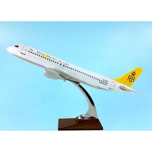 Diecast 1/100 Scale 36cm Airbus A320-200 Airplane Royal Brunei Airlines Model Toys Aircraft Diecast Plane Airliner Gifts Collect