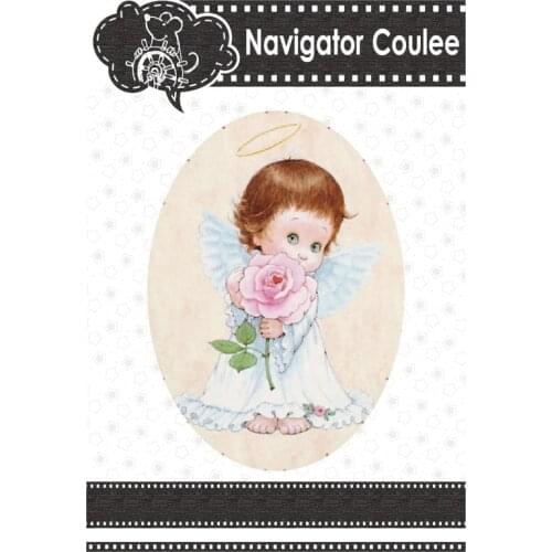 Metal Cutting Die Cute Angel Flowers Graffiti Scrapbook Die Cutting Die Stamps and Die Paper Card Making New Die for 2021