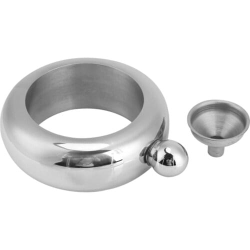 Fashion Accessory Bracelet Shaped Hip Flask High Quality Stainless Steel Flagon Wine Bottle Whiskey Drinkware And Funnel