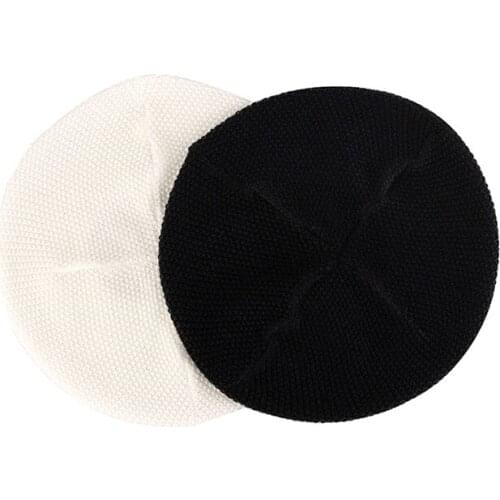 Fashion Female Acrylic Tide Beret Women Autumn Spring Knitted Retro Berets Lady Solid Color Custom-Made Hat All Matched Cap
