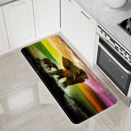 Elephant Floor Mat Rectangular Living Room Bedroom Bathroom Large Area Rugs Printed Anti Slip Carpet Decor Home