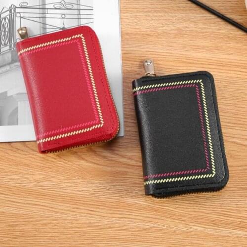 New Women Mini Wallet Korean Version Cute Ultra-thin Organ Zipper Small Purse Fashion Credit Card Holder Coin Purse For Women