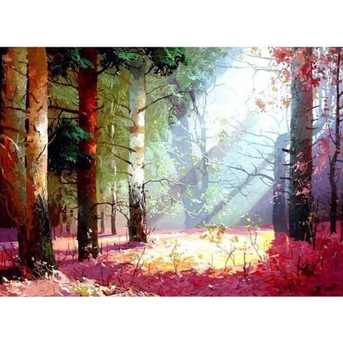 NEW DIY 3D Diamond Painting Quiet Twilight Woods 5d Diy Diamond Embroidery Cross Stitch Canvas Oil Home Decor Creative Gift