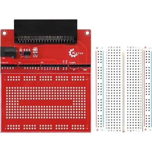 Expansion Board for Micro:Bit V2 AMS1117 DC 4.75-12V Onboard Breadboard for BBC Micro:Bit