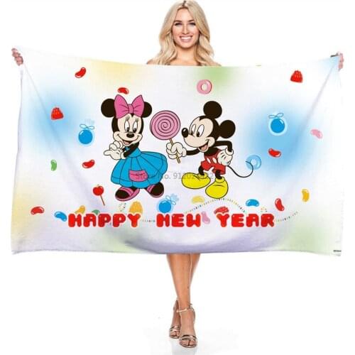 Mickey Mouse Minnie Mouse Disney Beach Towel Bath Towel Shower Towel for Adult Children Boys Girls Bathroom 140x180cm Towels