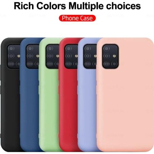 Samsun a 32 52 72 5g case liquid soft silicone bumper back covers for samsung galaxy a12 a32 a52 a72 5g shockproof protect coque