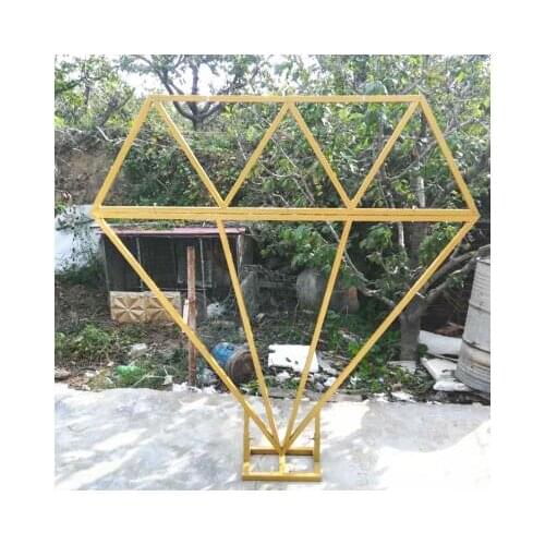 Wedding props tieyi geometric road diamond frame background layout arch background screen layout