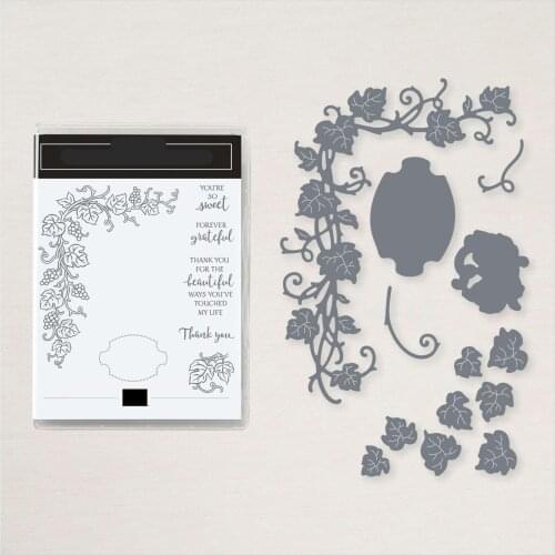 New 2021 Grapevine Forever Cutting Dies Silicone Stamps Scrapbooking Make Photo Album Card DIY Paper Embossing Craft Supplies