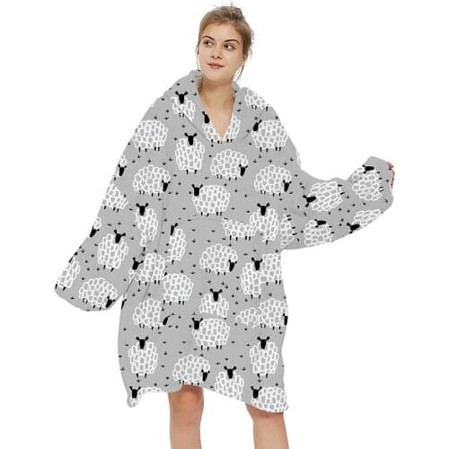 Hoodie Sweatshirt For Women Men Oversize Hoody Sweatshirt Blanket Coat Comfy Pullover TV Christmas Warm Homewear pajamas