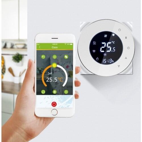 Smart WiFi Touch Thermostat Temperature Wireless Controller For Water/Electric Floor Heating Water/Gas Boiler Works Google Home