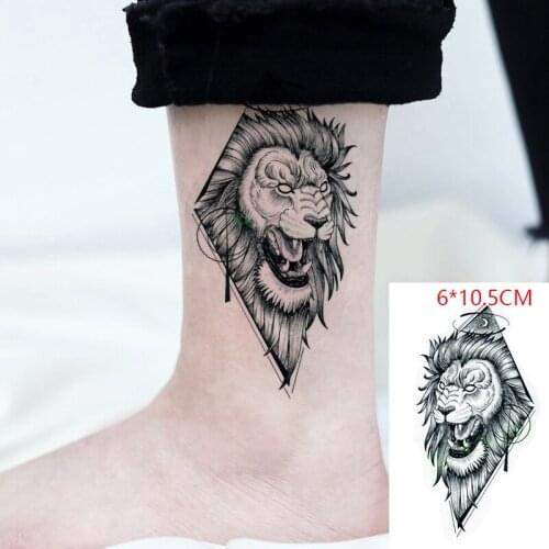 Waterproof Temporary Tattoo Sticker ins Lion ferocious cool sexy Body Art flash tatoo fake tatto for Women Men