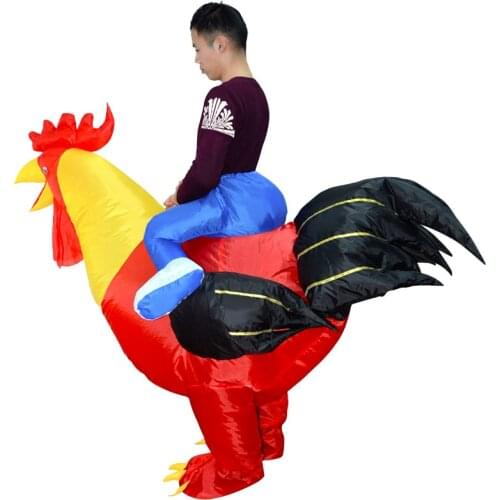 Funny Inflatable Rooster Chicken Costume Halloween Party Blow Up Fancy Costumes Carnival Christmas Birthday Gift Inflatable Toys