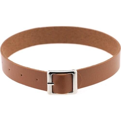 Women Girls Punk Choker Chain Goth Leather Necklace Rock Collar Choker Jewelry Trendy