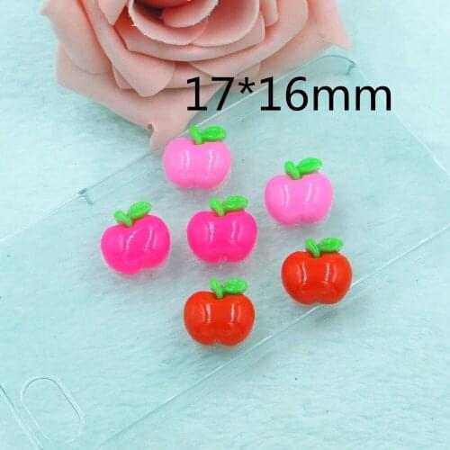 50pcs/lot flat back resin apple mix colors DIY resin cabochons accessories