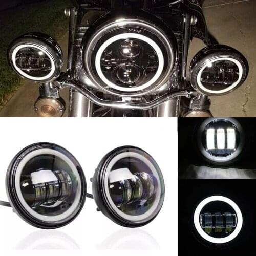 Motorcycle Accessories 4-1/2" 4.5 inch LED Passing Light For Harley Fog Lights Auxiliary Lamp Motorcycle Projector Headlight