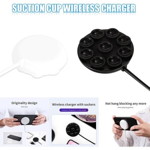 Sucker Type Wireless Charger with Two Charging Modes Anti-scratch Process JR Deals