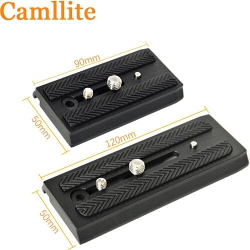 Camllite Quick Release Plate 50mm Tripod Base Mount Plate 1/4 and 3/8 Screw Mount For Manfrotto holder hydraulic tripod